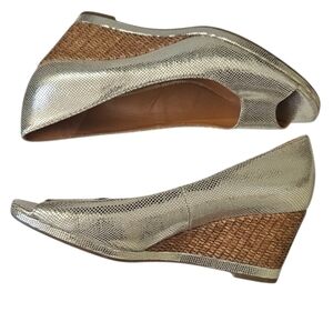 Naturalizer Narlene N5 Peep Toe Jute-Wrapped Wedge Women 9.5